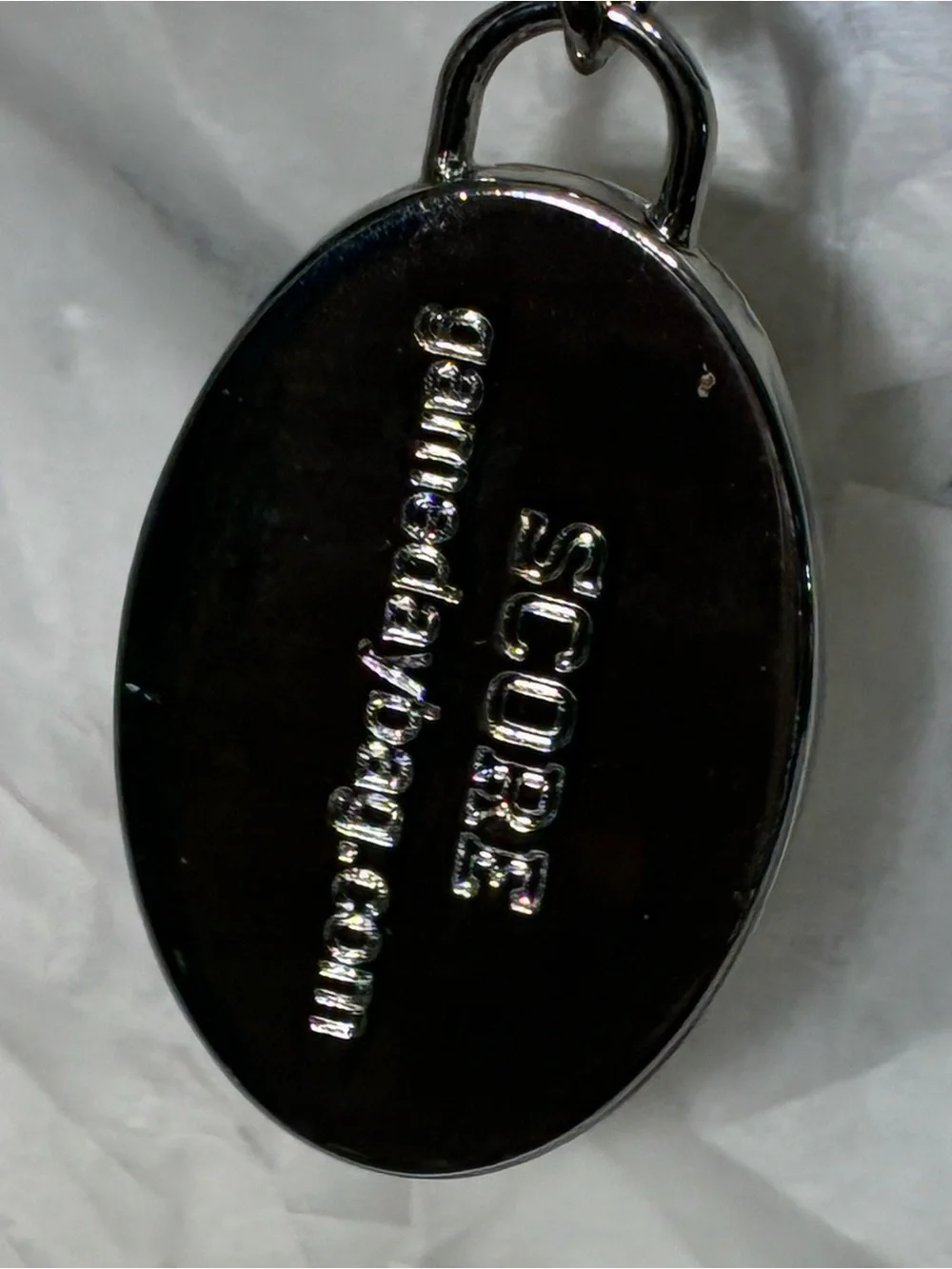 Stadium approved CLEAR bag orig. tags dustbag charm incl. maroon white polkadot